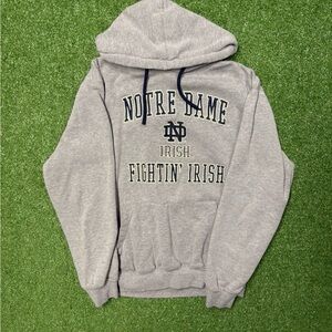 Gray Notre Dame Fighting Irish Pull Over Hoodie